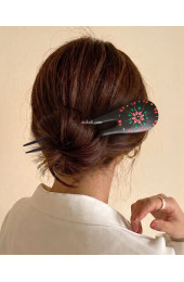 Painted Wooden Hair Stick
